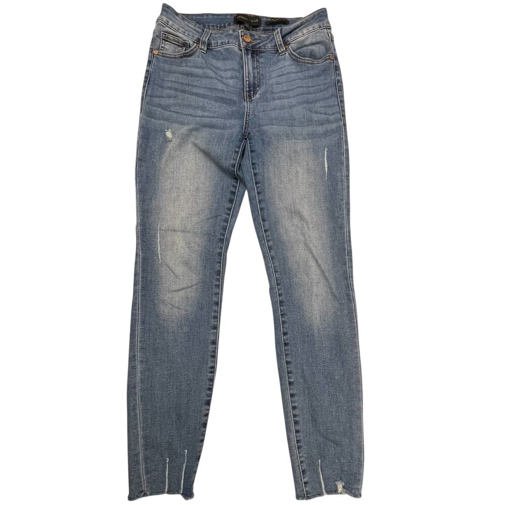 Kendall and Kylie Skinny Jeans Ultra Babe Distressed Blue Womens Size 28